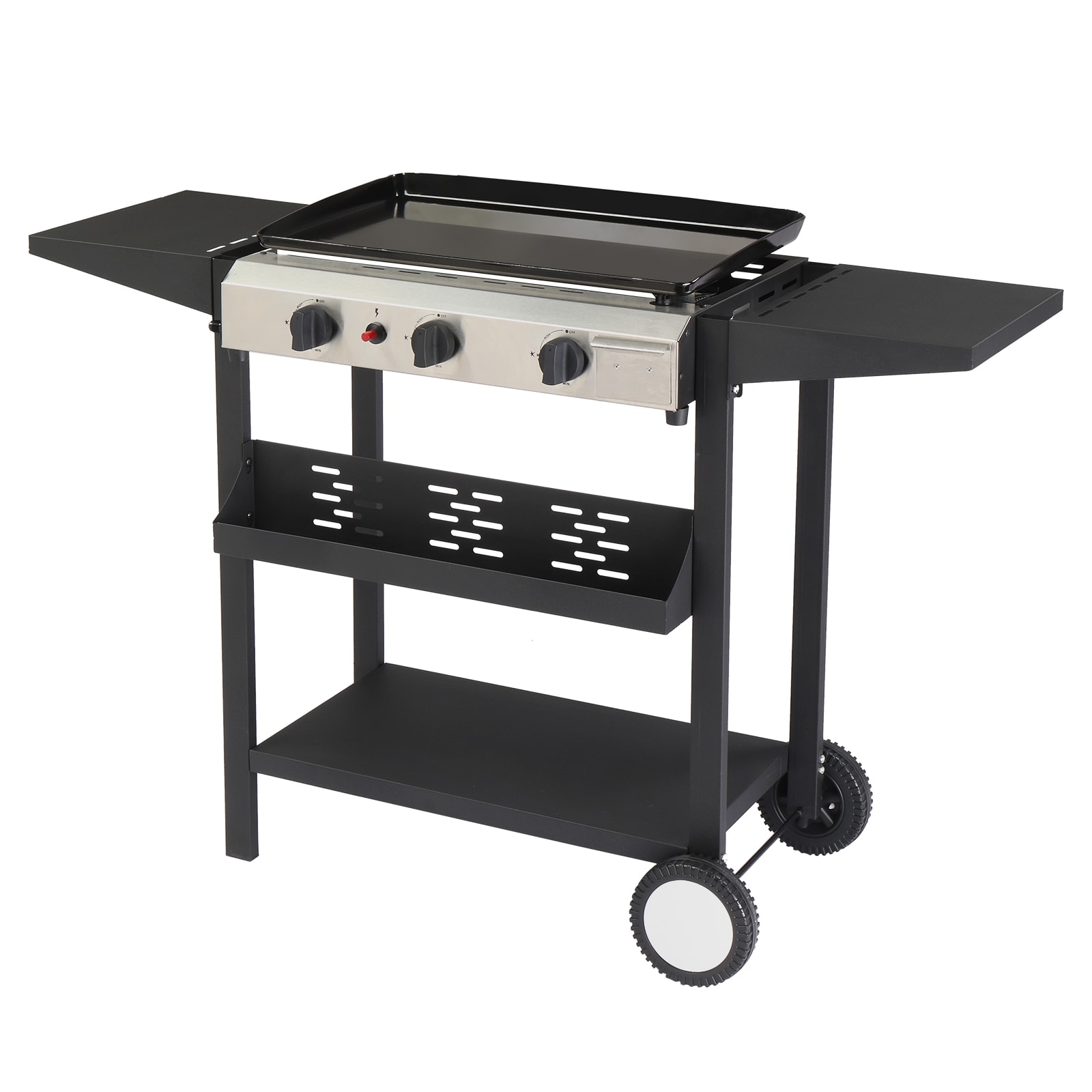 Winado LO1G57000690 Propane gas grill Black 3 -Burner Liquid Propane Gas Grill