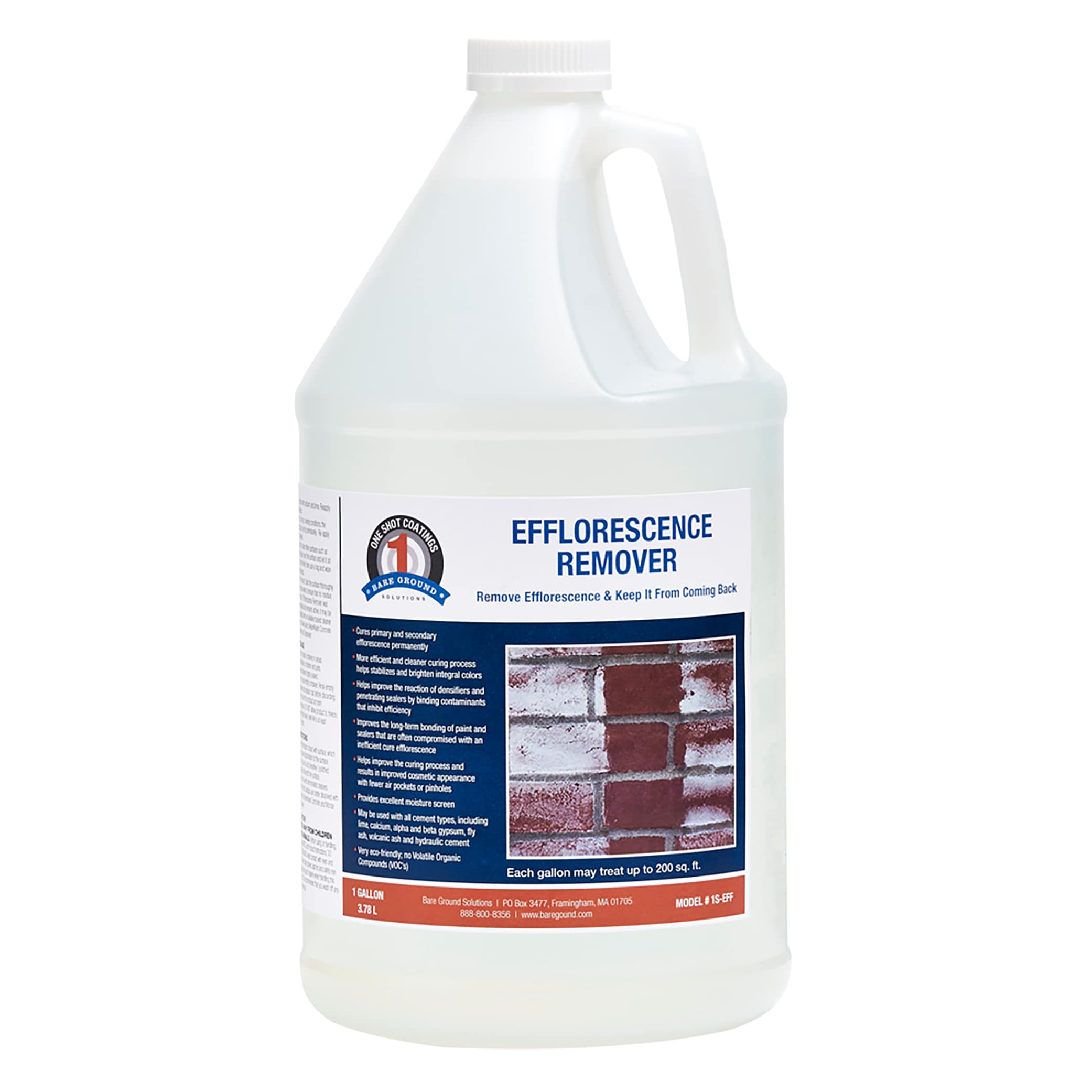 1-SHOT COATINGS BARE GROUND SOLUTIONS 1S-EFF 1-gallon Multi-surface Outdoor Cleaner