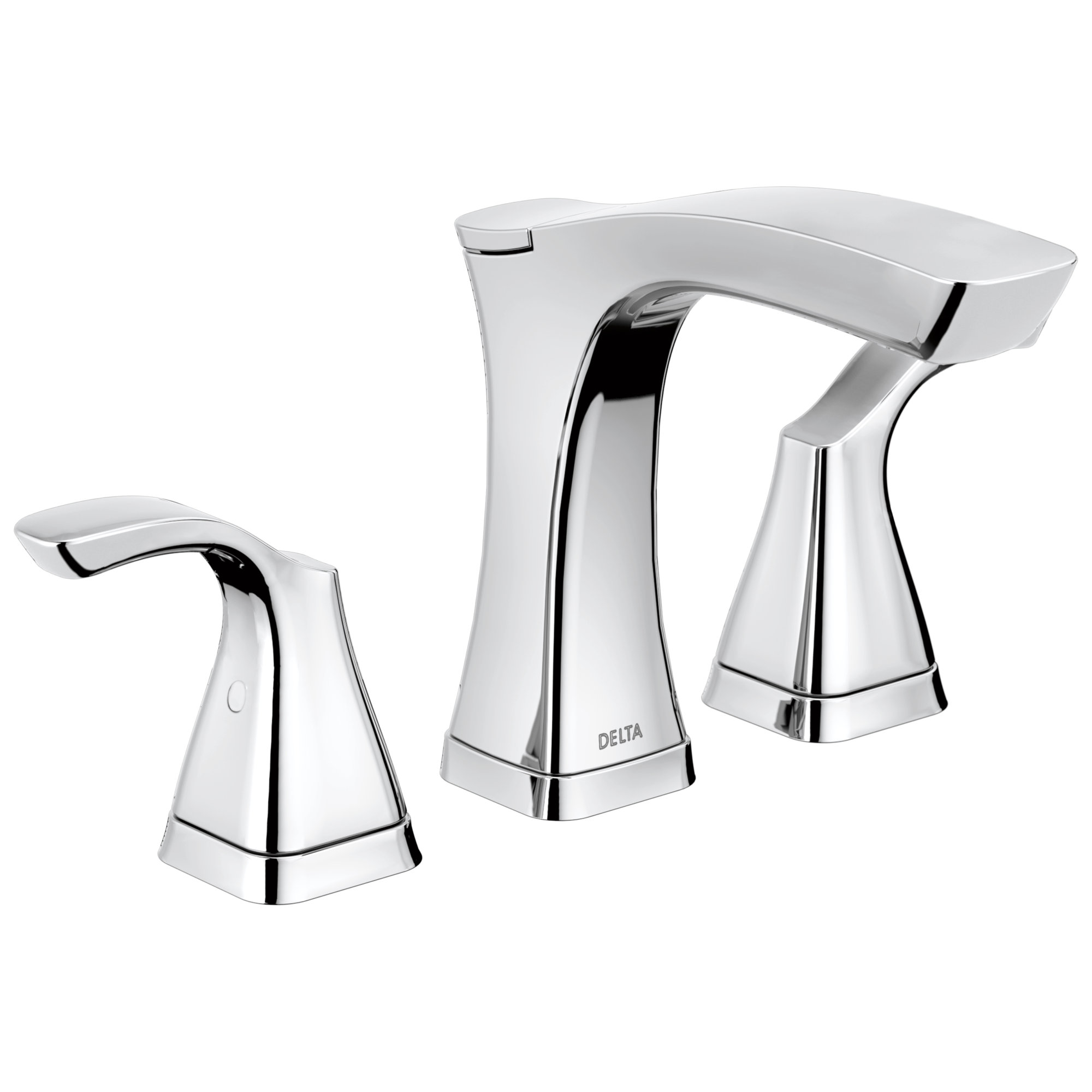 Delta 3552-MPU-DST Tesla Chrome Widespread 2-handle WaterSense Bathroom Sink Faucet with Drain