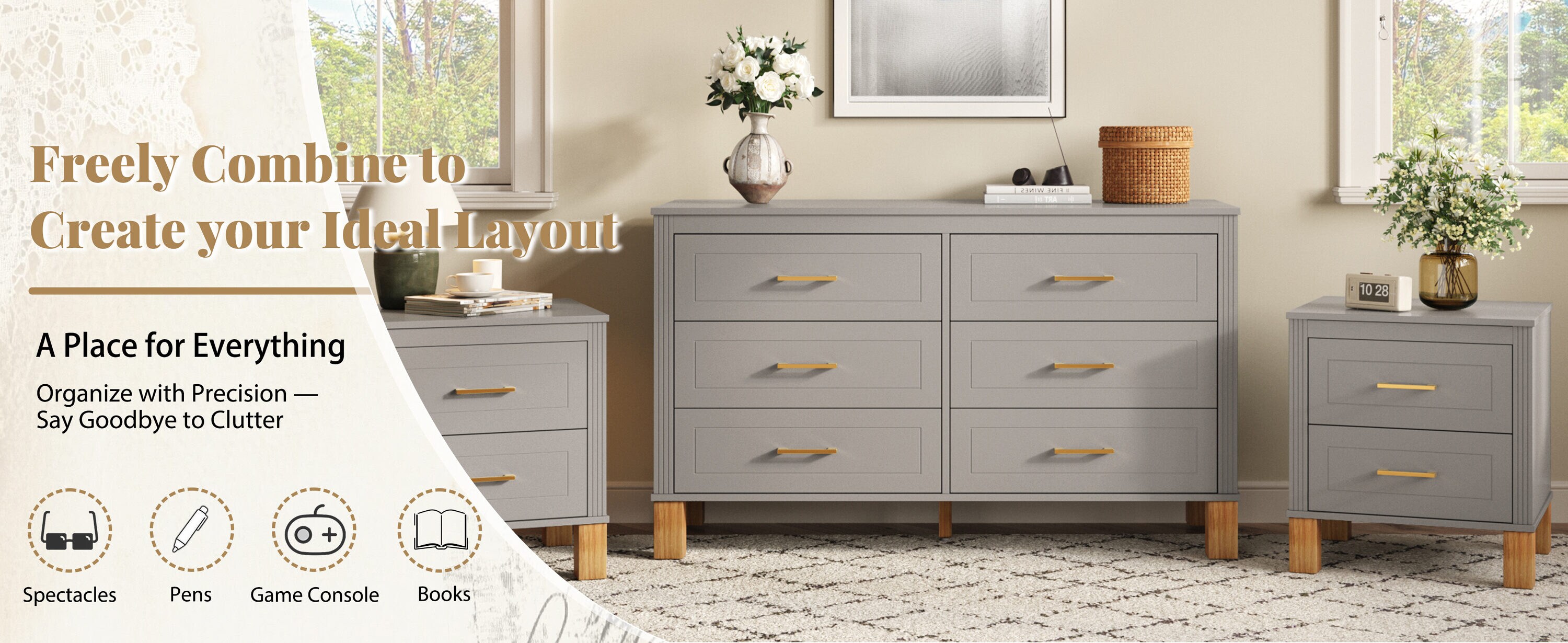 GLANZEND 6514SNZYQ nightstands - View #9