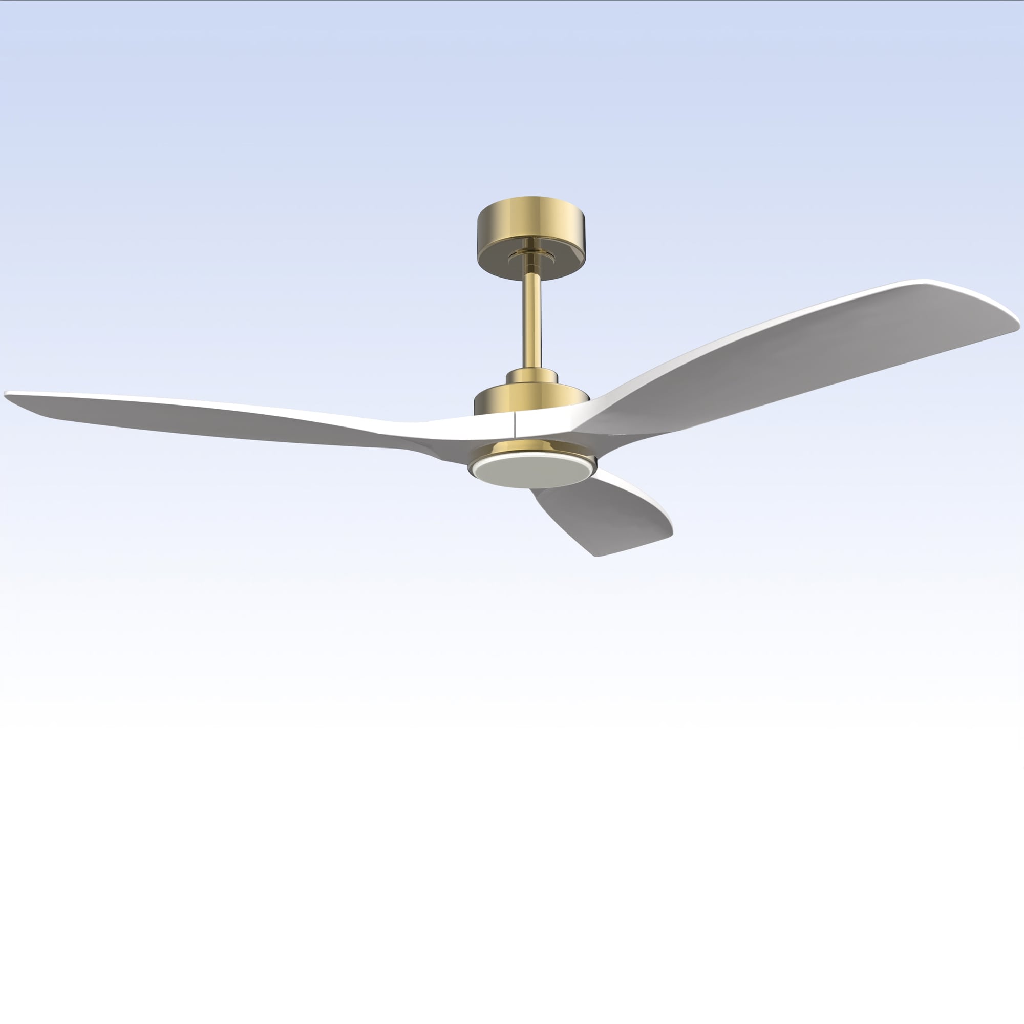 Antoine LSFD-43 52-in Color-Changing Integrated LED Smart White and Gold with ABS Blades Ceiling Fan With Light - Remote Included ( 5 -Blade )