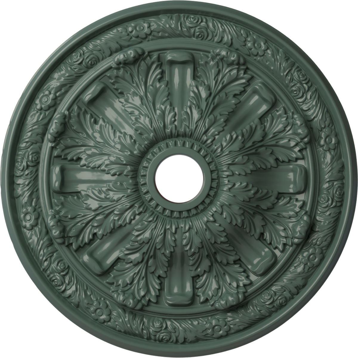 Ekena Millwork CM30FLCBF Flagstone 30-in W x 30-in L Painted Cloud Burst Polyurethane Whole Ceiling Medallion