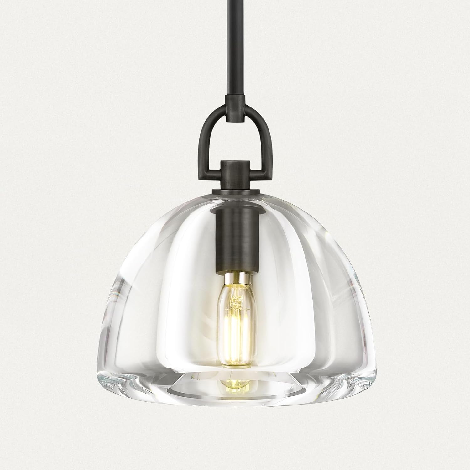 Gleam Flare Crystal Pendant Lights Kitchen Island Crystal Dome Pendant Lighting Modern Island Lights for Kitchen Farmhouse Crystals Dome Pendant Light for Hallway Dining Room Bedroom
