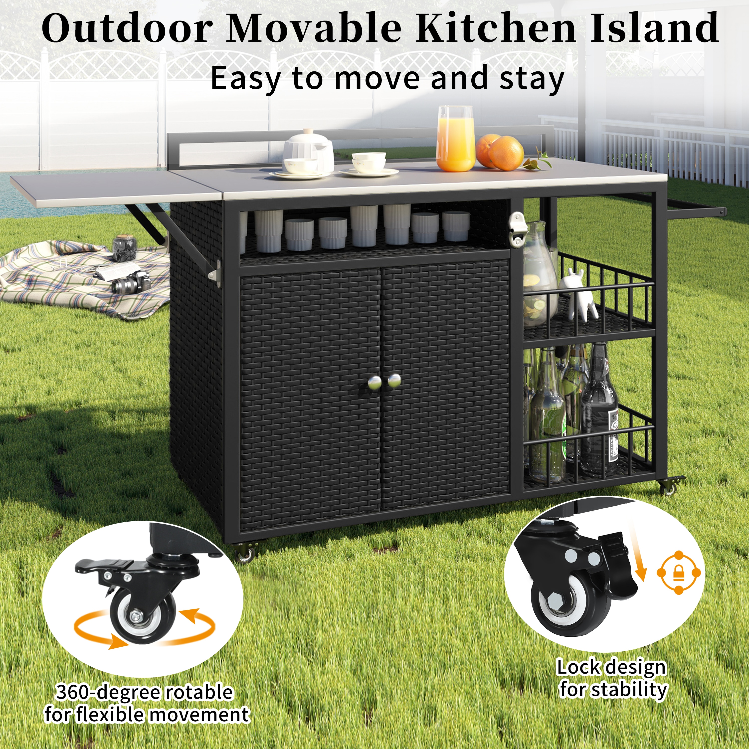 ModernLuxe N719P243726D Outdoor-Carts - View #4