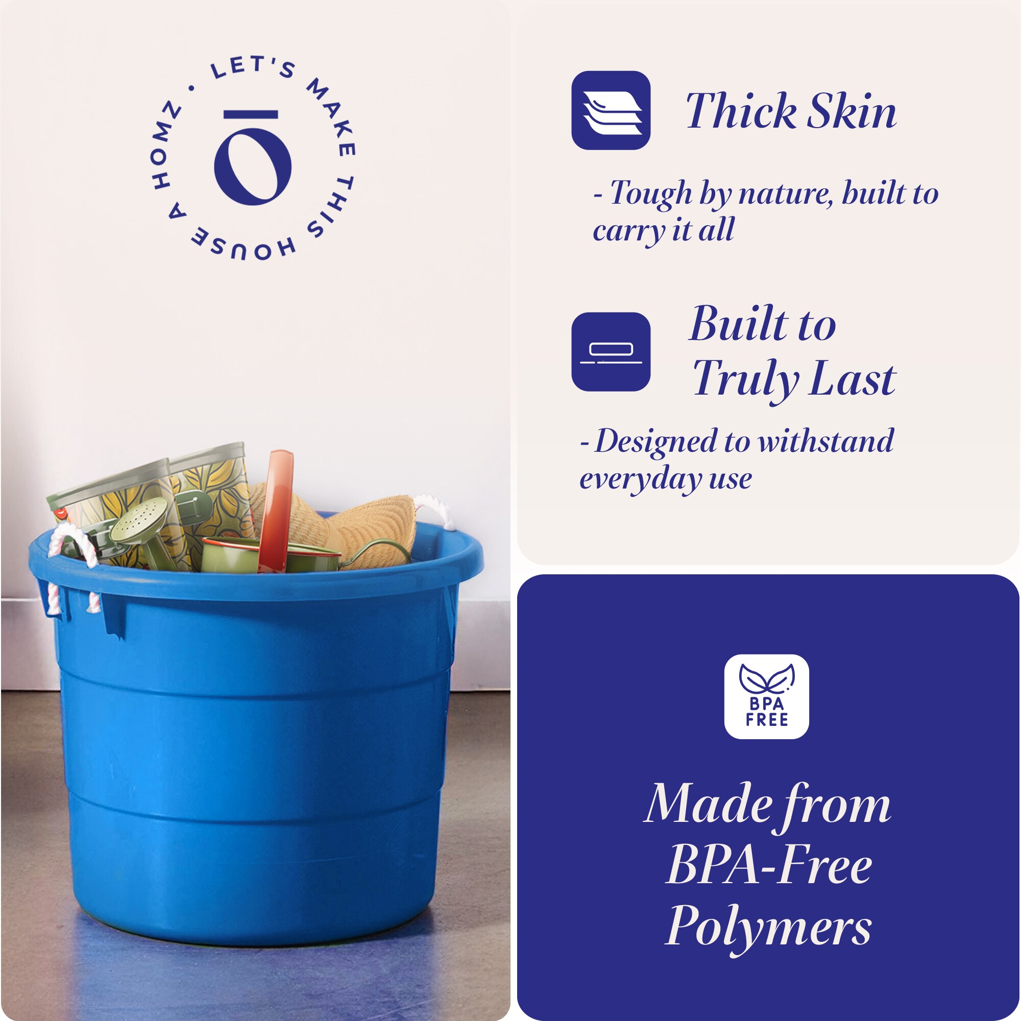 Homz Products 2 X 0402BLDC.02 Bins-Baskets - View #3