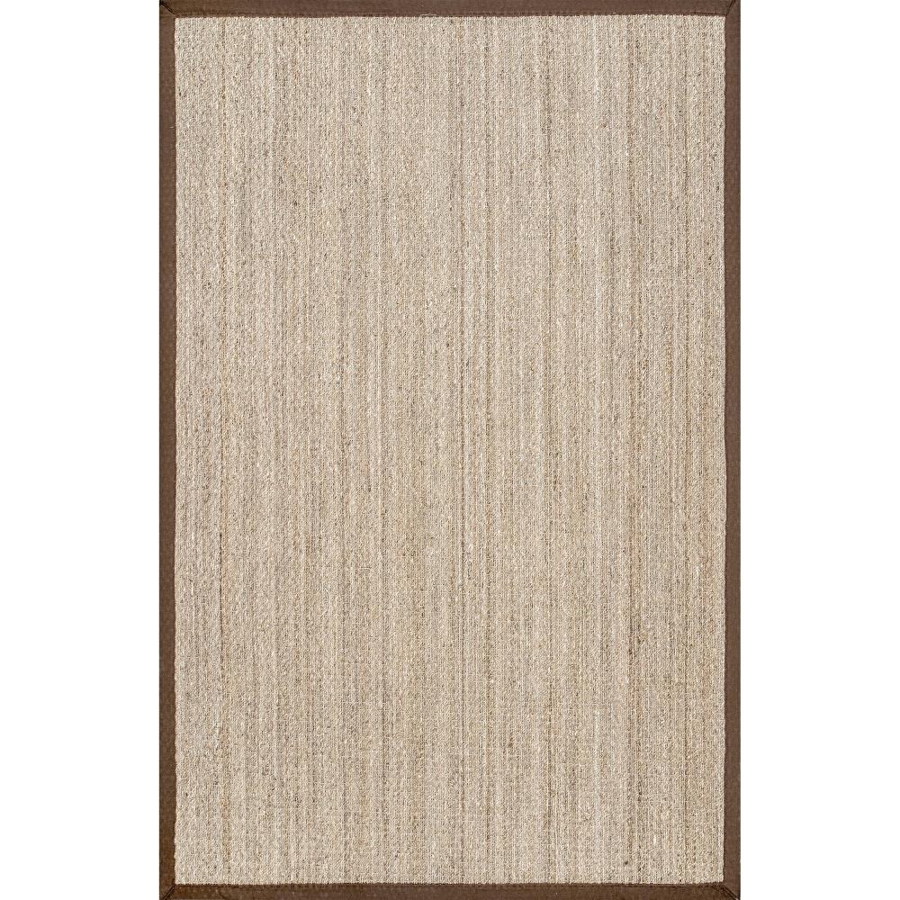 nuLOOM BHSG01E-R404 Elijah 4 x 4 (ft) Loomed Seagrass Brown Round Indoor Solid Area rug
