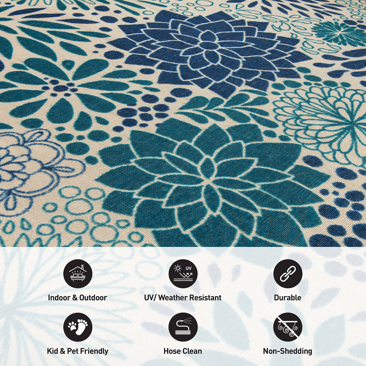 World Rug Gallery 9015BLUE5X7 rugs - View #6