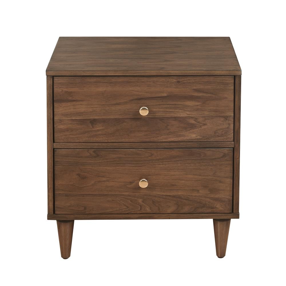 HomeFare DS-D374-005 Walnut Poplar Nightstand