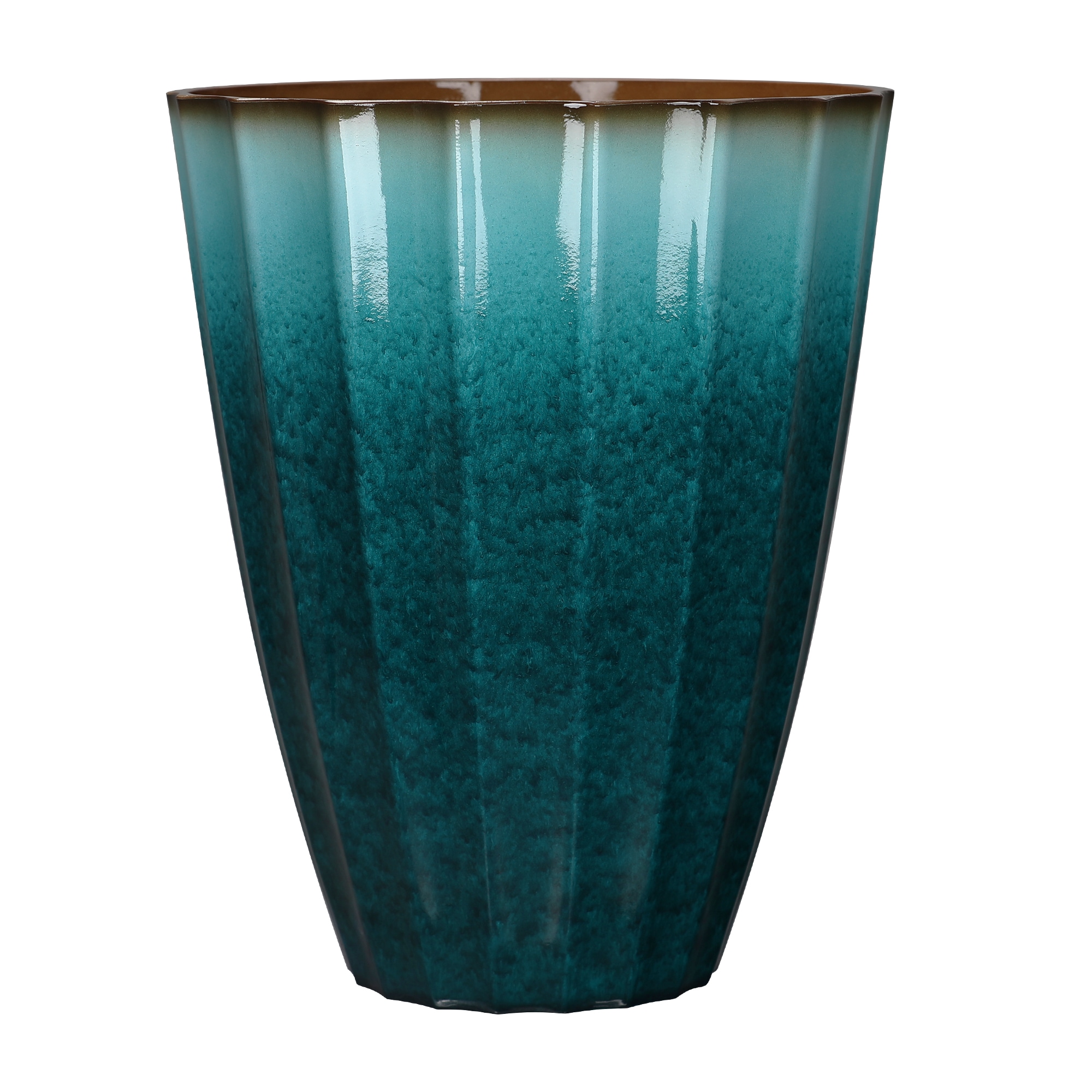 allen + roth PLGZ316TTJ Round 14.8-in W x 19.92-in H x Green Recycled plastic Indoor/Outdoor Planter