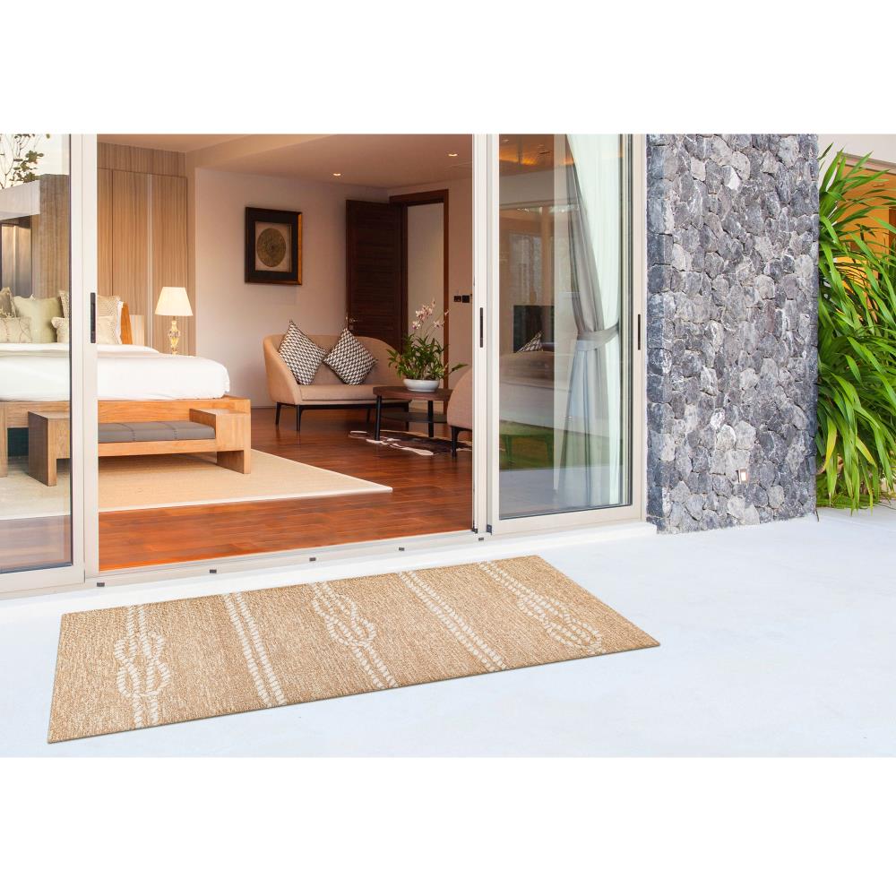 Liora Manne CAPR5163612 Capri 2 x 5 (ft) Tufted Polyester Neutral Rectangular Indoor/Outdoor Coastal Runner rug
