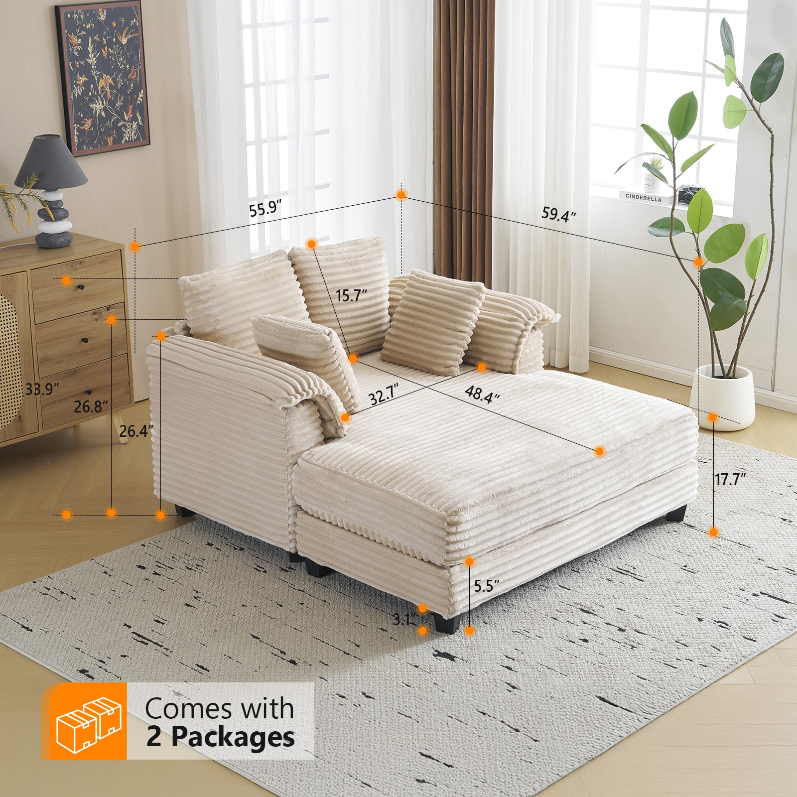 Outopee LO1G98000580+81 Sofas-Loveseats - View #3