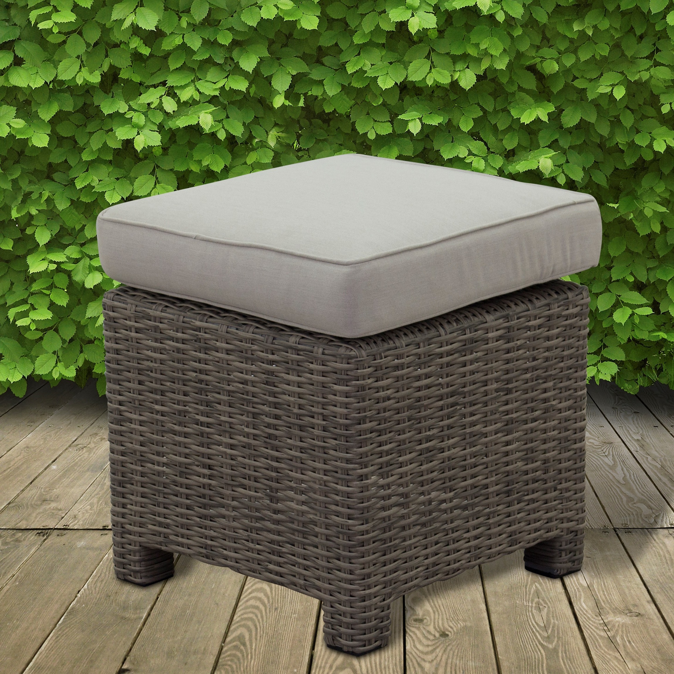 Courtyard Casual 5258 Capri Oyster Vinyl Ottoman