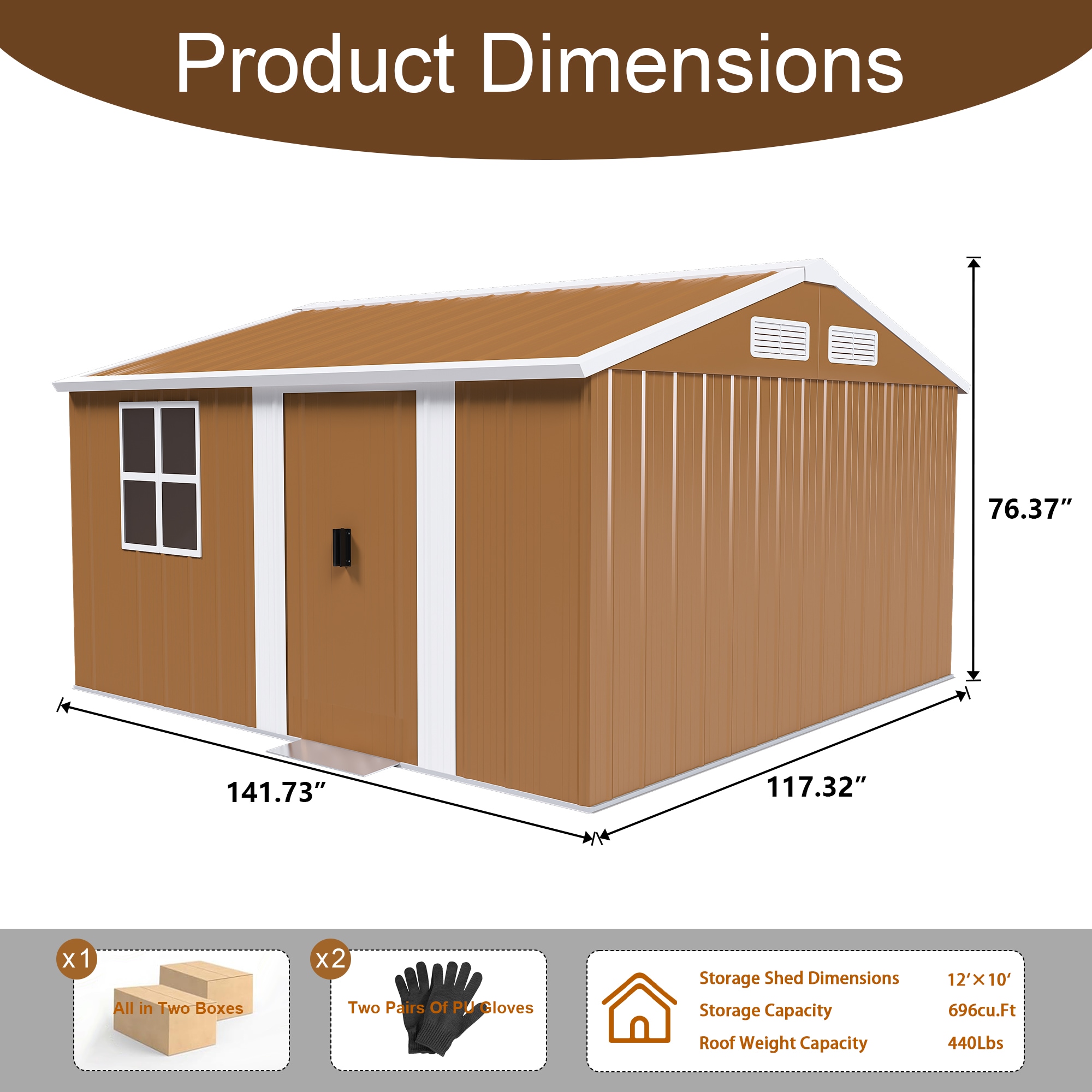 Mondawe MD-W291100004 Metal-Storage-Buildings-Sheds - View #9