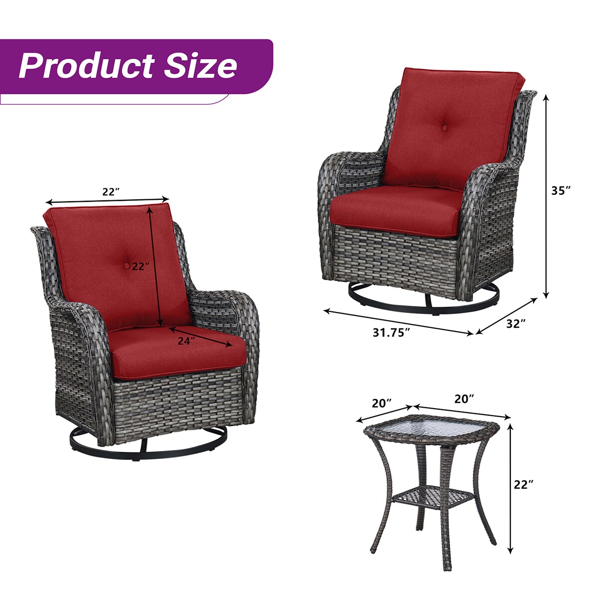 Rilyson FS036X2026X2-5 Patio-Chairs - View #7