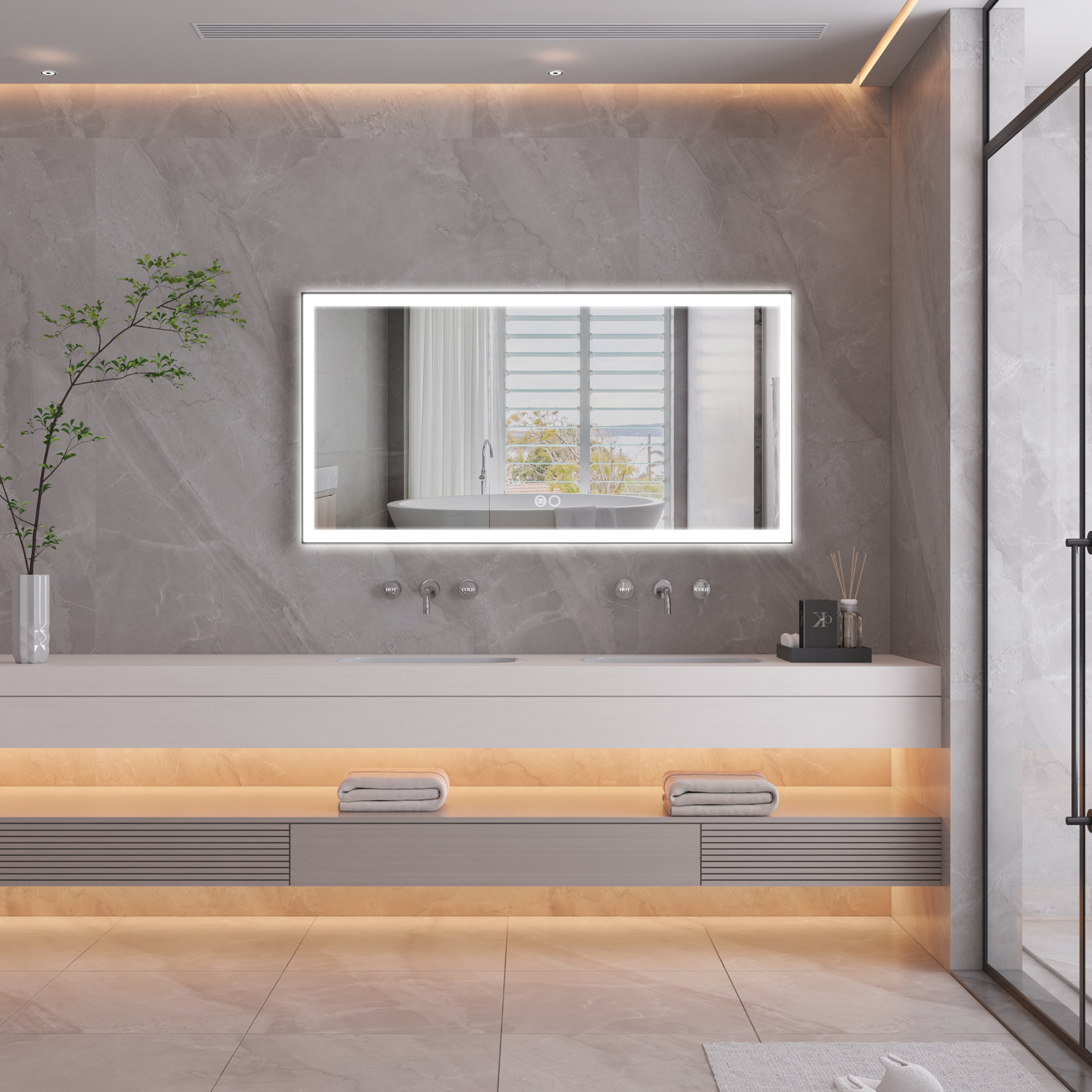 Forclover MEAM-5F6028MB Framed-Bath-Mirrors - View #10