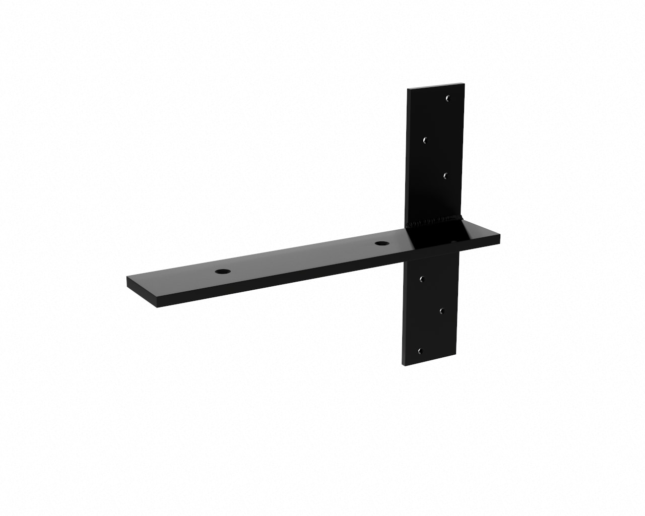 The Original Granite Bracket FH-10-U-A 10-in L x 2.5-in W x 0.5-in D Matte Black Shelf bracket