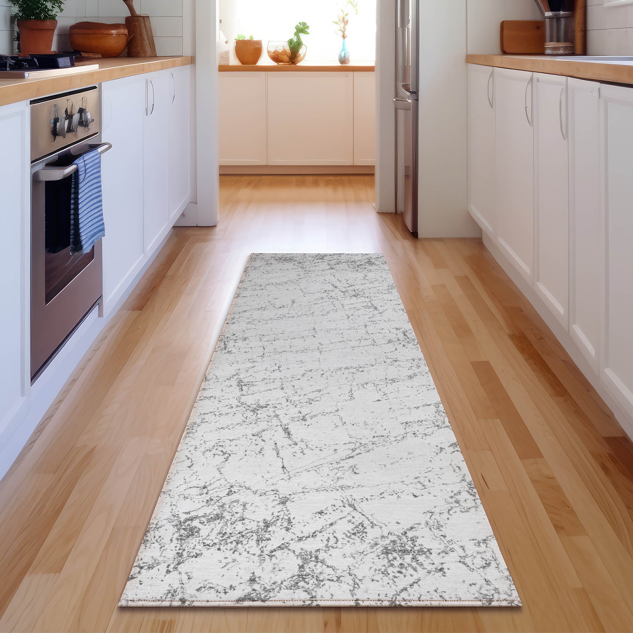 Addison Rugs AMF606GY2X8 Mayfield AMF606GY 2 x 7 (ft) Loomed Polyester Gray Rectangular Indoor Geometric Machine washable Area rug