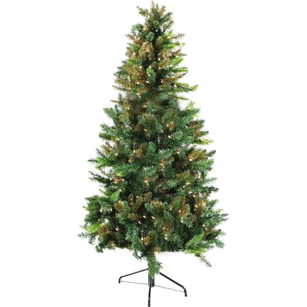 Fraser Hill Farm FFFT050-1CM 5-ft Pre-lit Artificial Christmas Tree with Led/Incandescent Lights