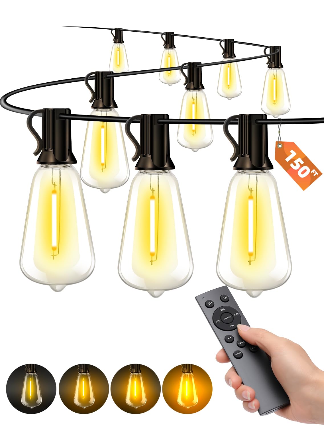 Etokfoks  Outdoor Patio String Lights Outdoor Patio String Lighting for Outdoor Patio Use Patio Spaces Outdoor Patio Settings Outdoor Patio