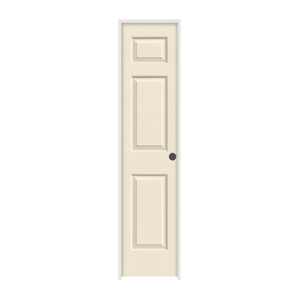JELD-WEN JW136500585 20-in x 80-in Hollow Core 6-panel Left Hand Textured Primed Molded Composite Flat Jamb Single Prehung Interior Door