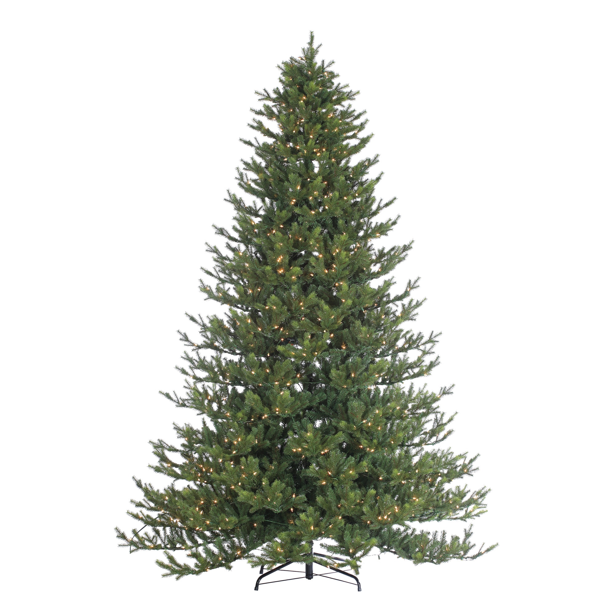 Sterling Tree Company 6269-90C 9-ft Pine Pre-lit Traditional Artificial Christmas Tree 1050 Constant White Clear Incandescent Lights
