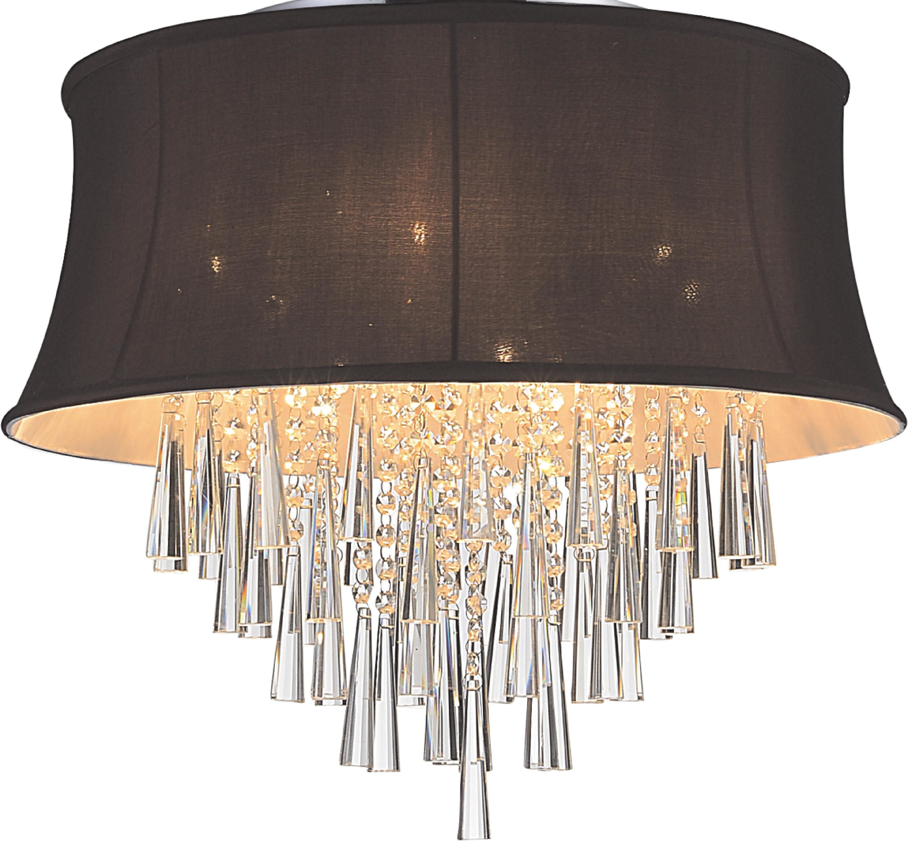 CWI Lighting 5532C22CDARKPURPLE Audrey 8-Light 22-in Chrome Halogen Flush Mount Light