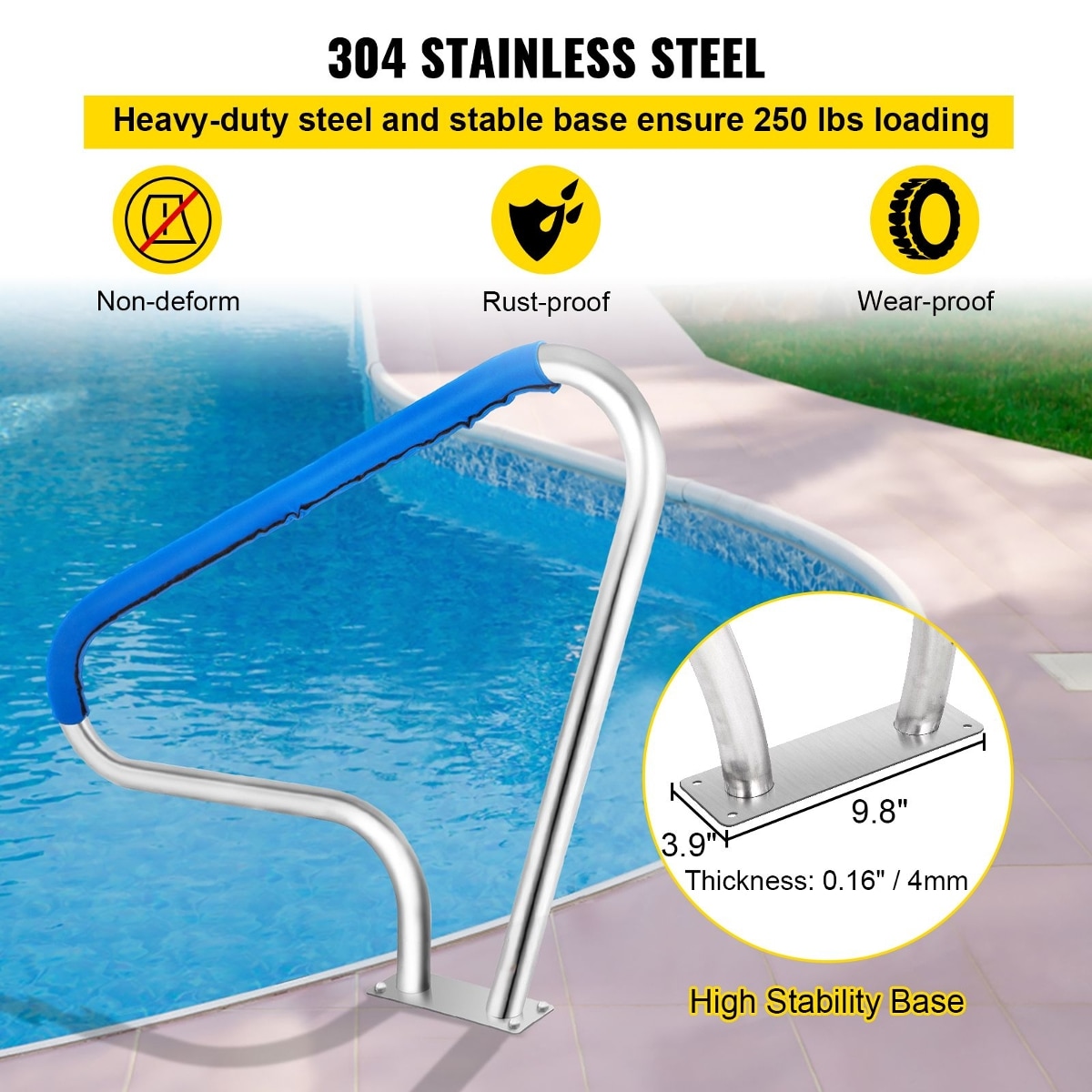 Tooliom D0102HPB7N6 Above-Ground-Pool-Lad-Steps - View #6