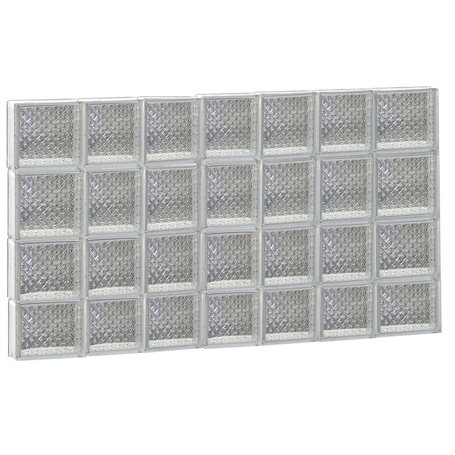 REDI2SET S4630DP Diamond Glass 44-1/4-in x 29-in Frameless Replacement Glass Block Window