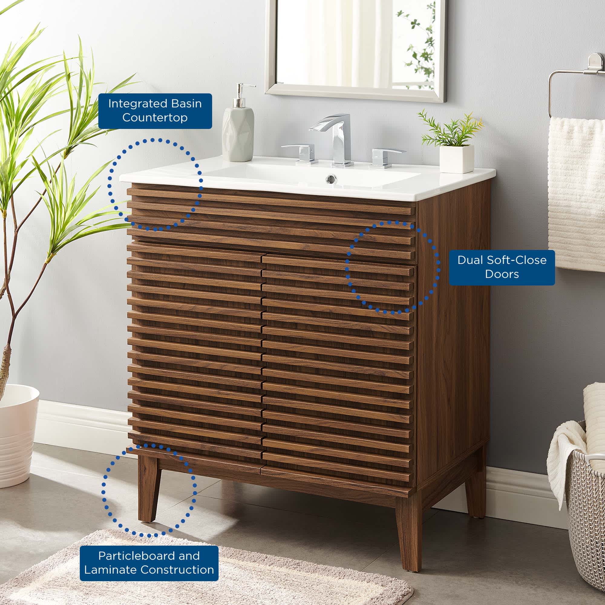 Modway EEI-5422-WAL-WHI Bath-Vanity-Combo - View #3