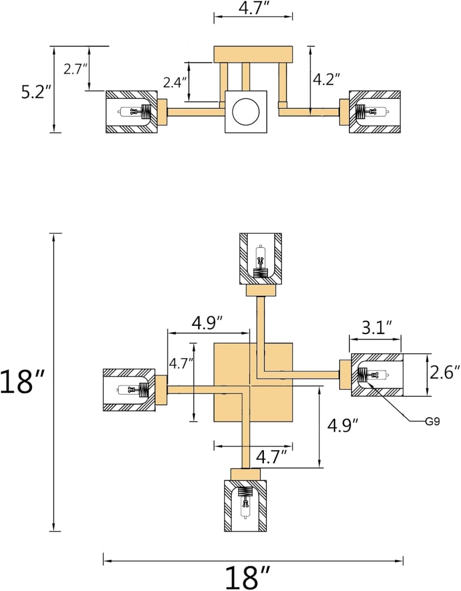 Claxy AX-T7231-4CU-J flushmounts - View #4
