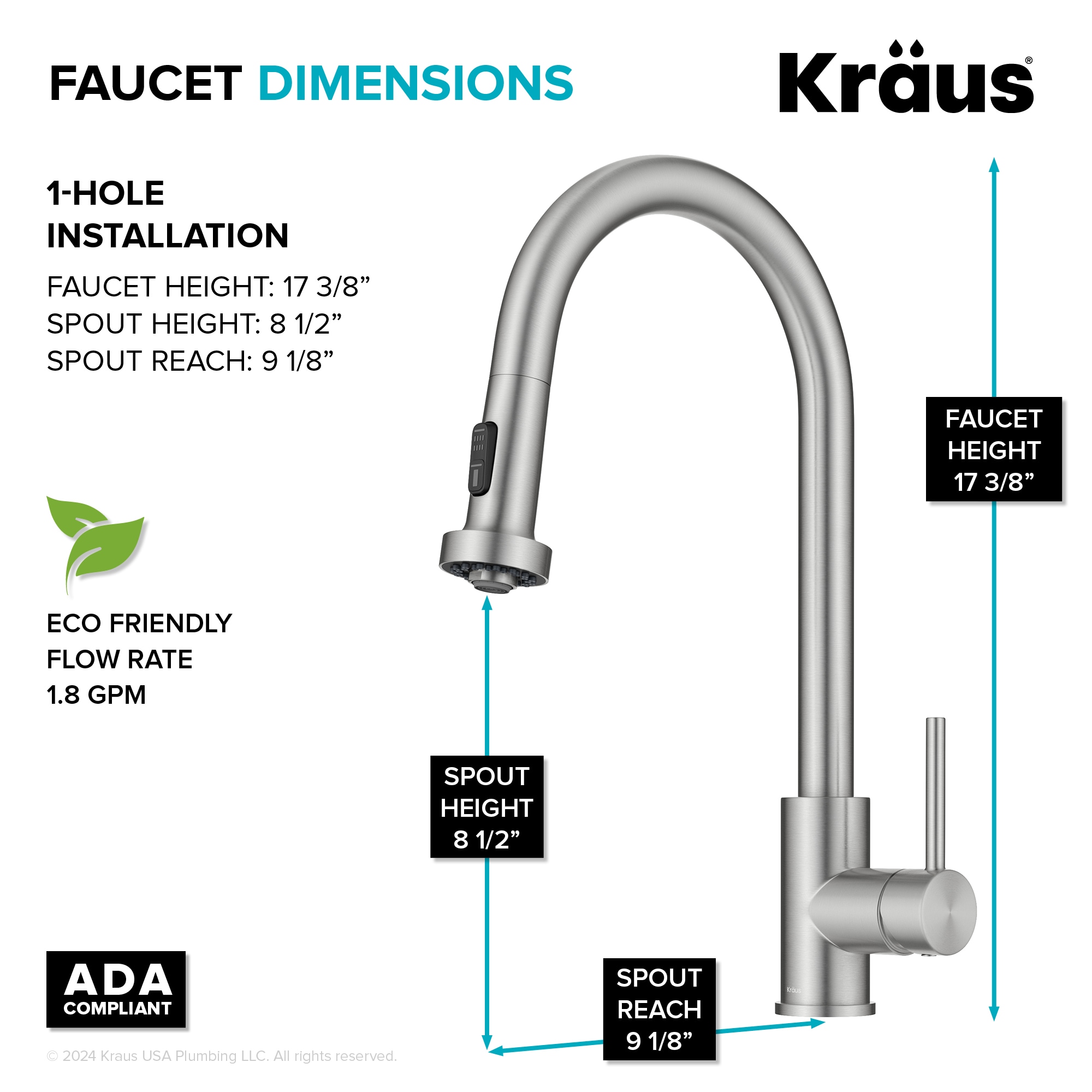 Kraus KSF-1616SFS Kitchen-Faucets - View #6