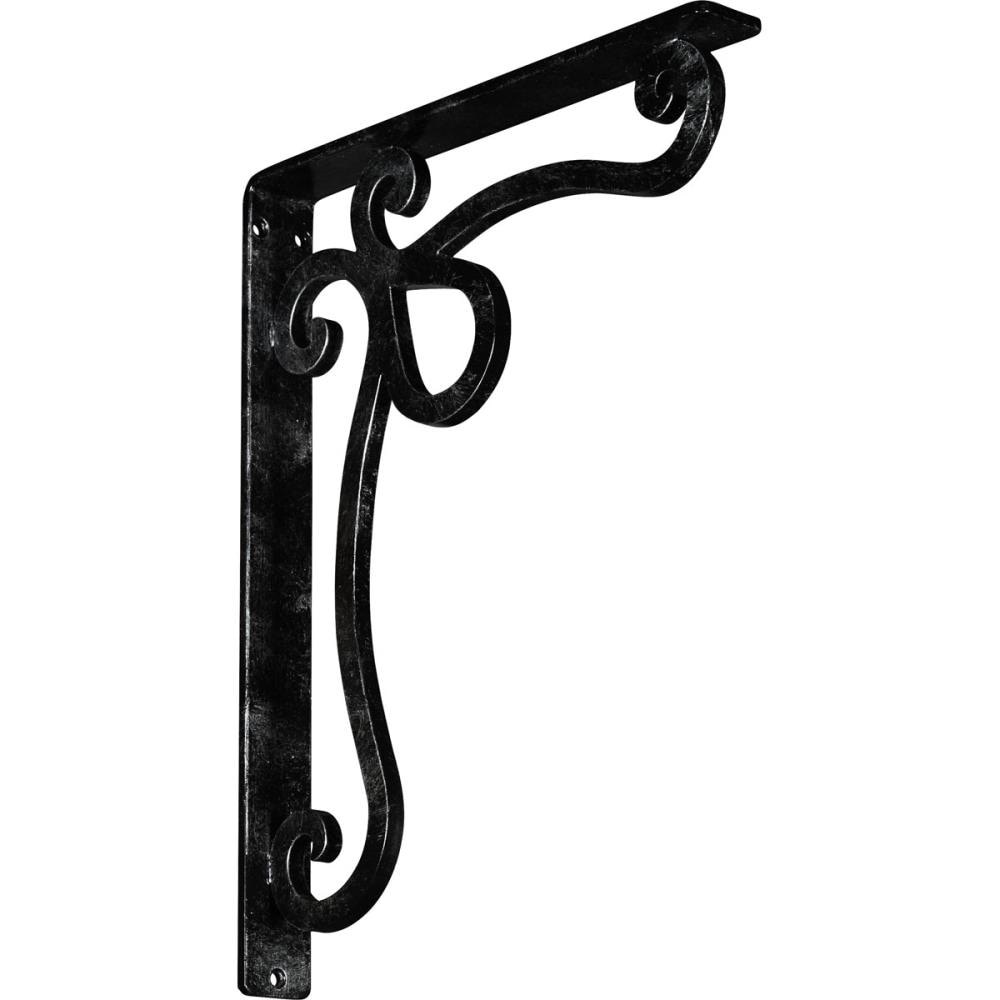 Ekena Millwork BKTM01X12X15SOLASV Orleans 12-in x 1.5-in x 15-in Gray Wrought iron Mounting bracket