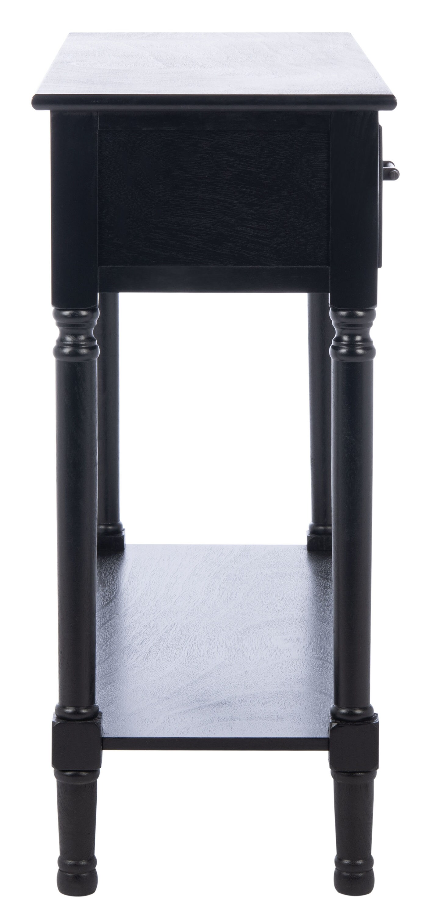 Ryder Black Striated 2-Drawer Console Table with Storage
