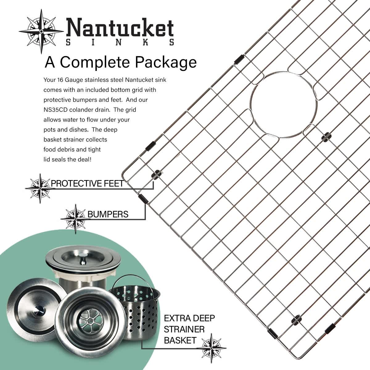 Nantucket NS3018-9-16 Kitchen-Sinks - View #9