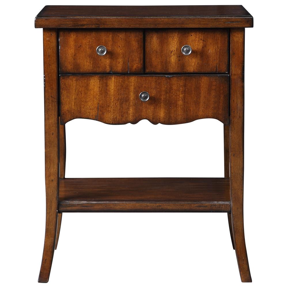 Global Direct 24140 22-in W x 27.5-in H Warm, Old Barn Wood Veneer End Table with Storage Assembly Required