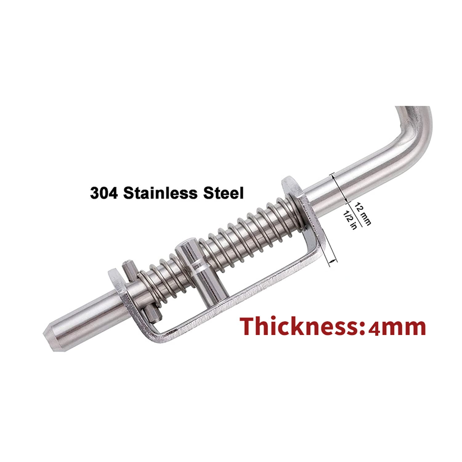 KHKFY Heavy Duty 304 Stainless Steel Spring Pin Latch Lock Assembly for ...