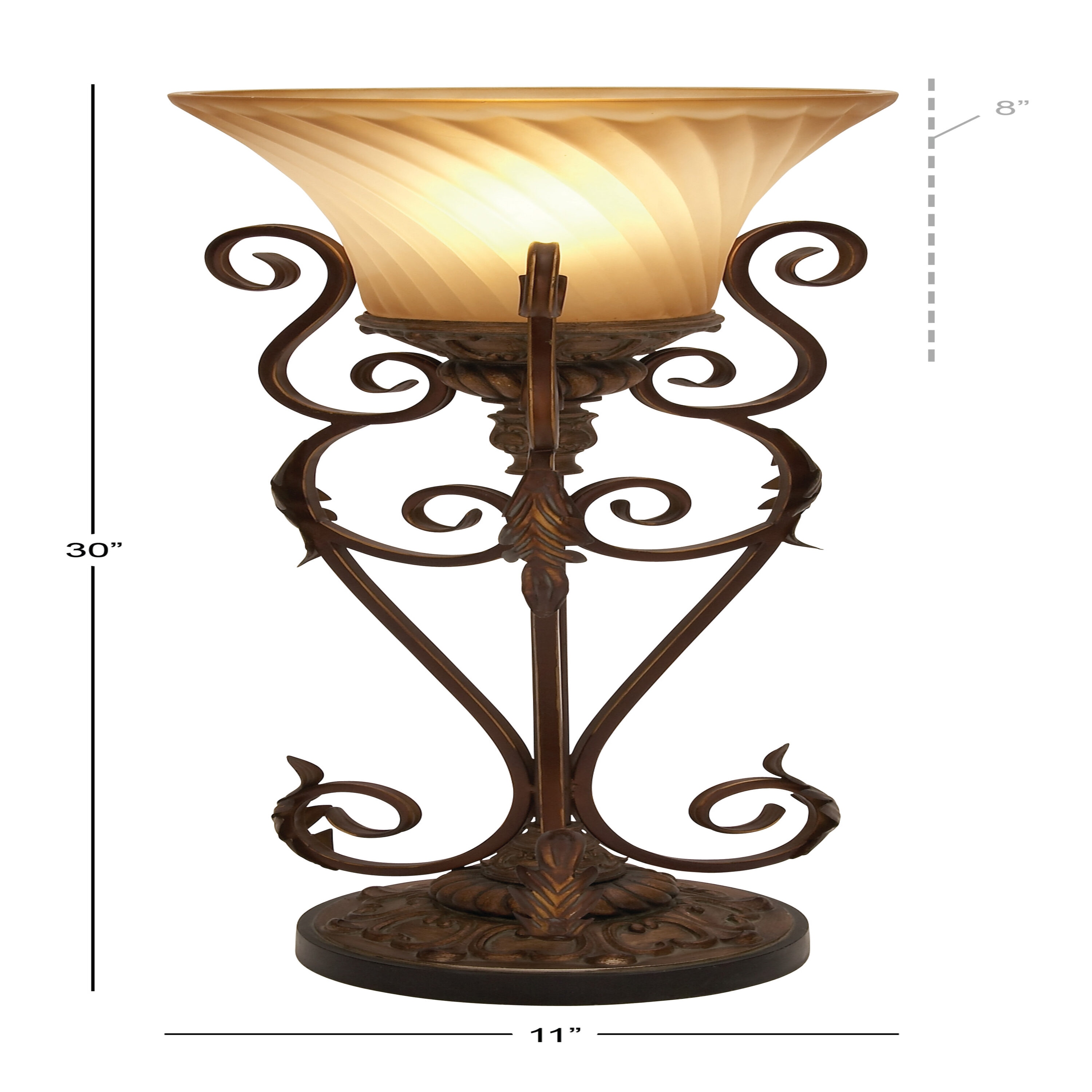 Grayson Lane 29.3-in Brown Antique Style LED On/Off Switch Uplight ...