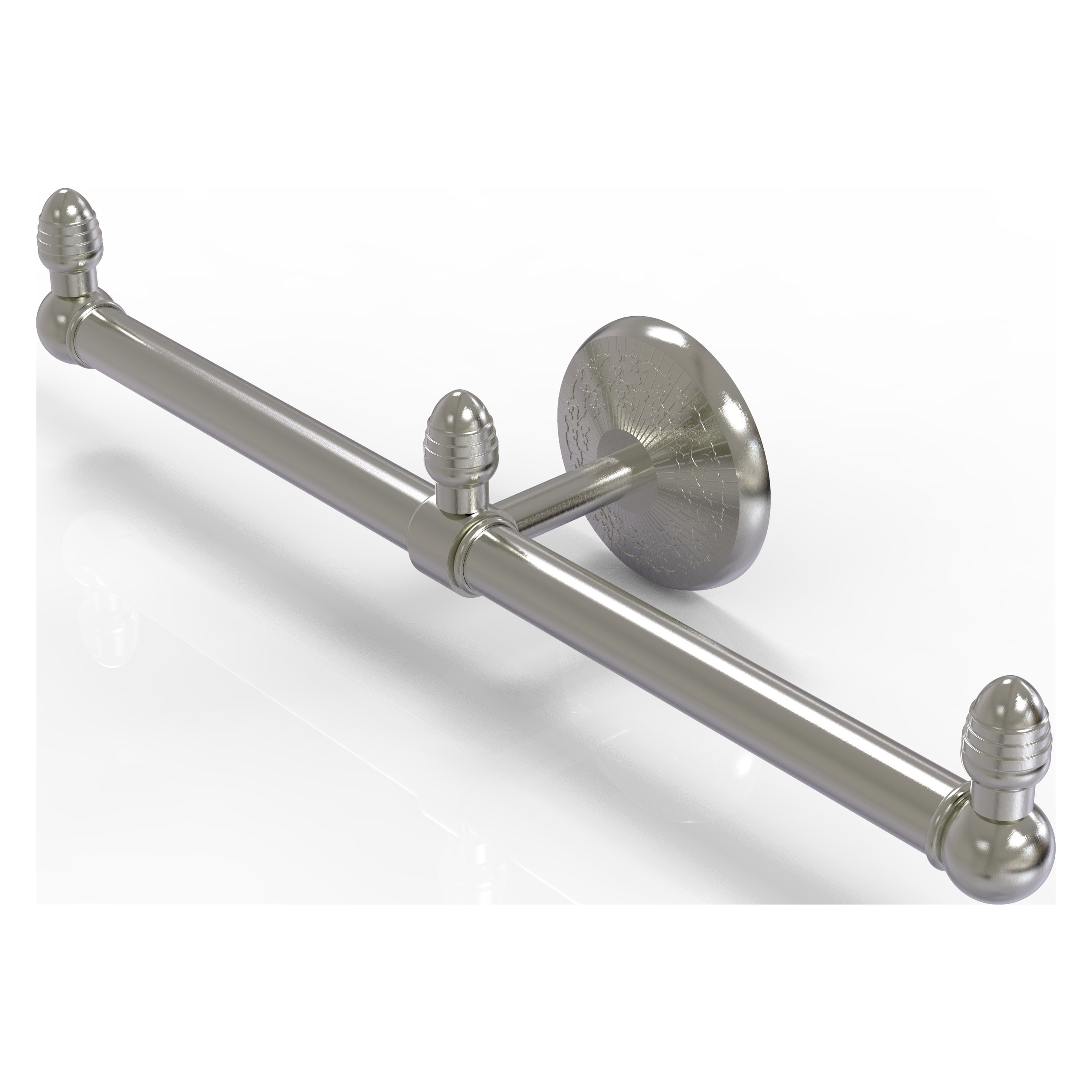 Allied Brass BPMC-HTB-2-SN Monte Carlo 15-in double Satin Nickel Wall mount Double Towel Bar