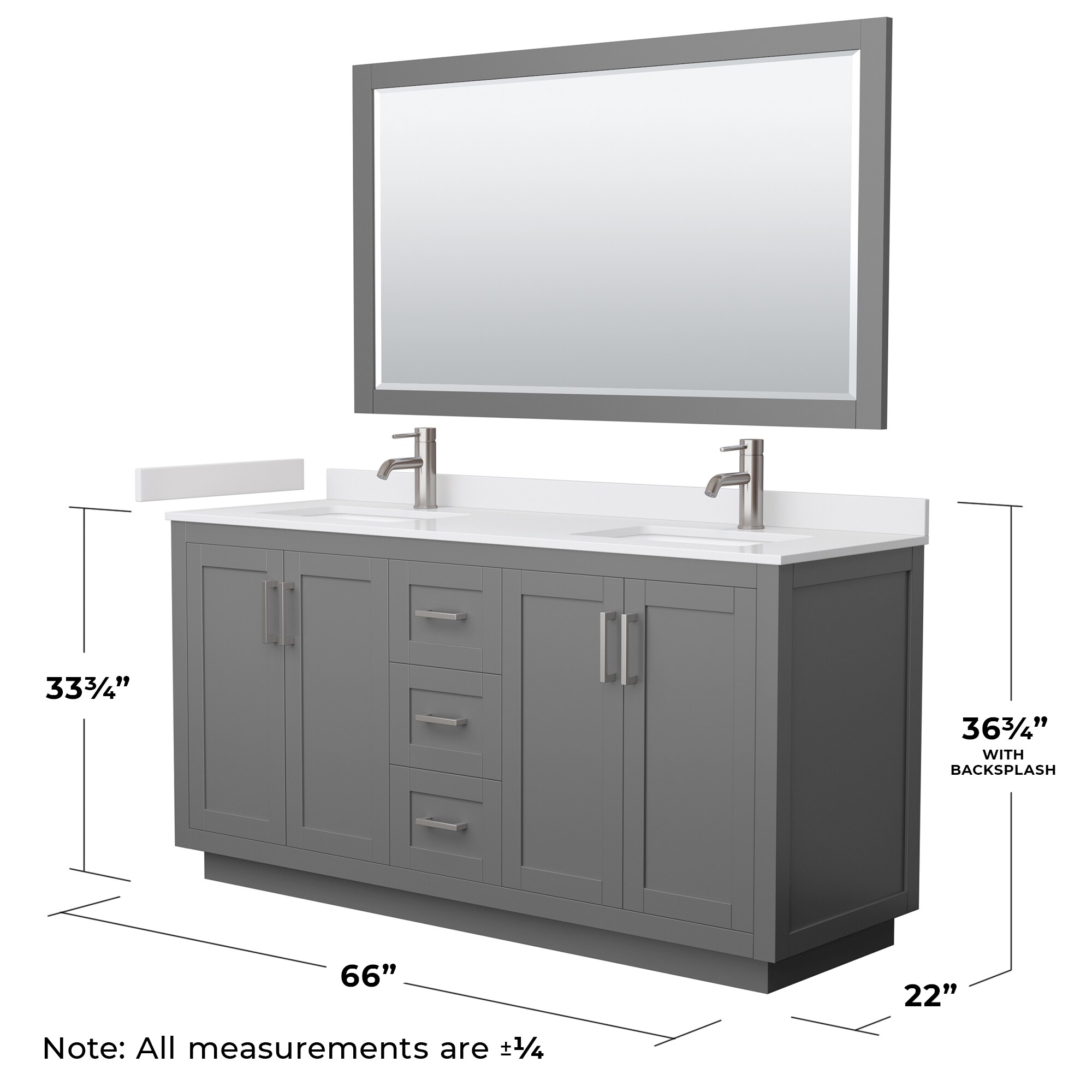 Wyndham Collection WCF292966DKGWCUNSM58 Bath-Vanity-Combo - View #6