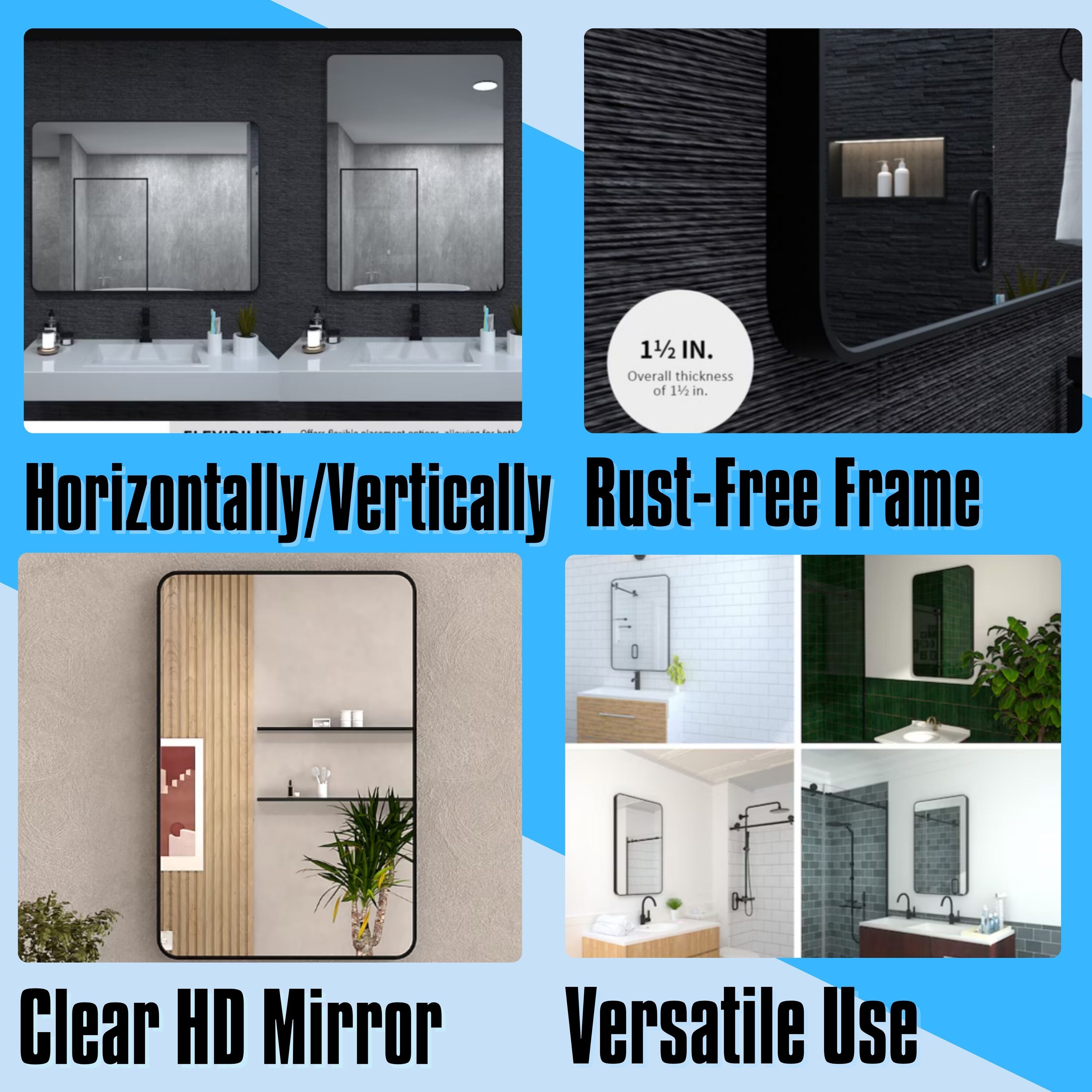 ToolCat SF1-21-YT Framed-Bath-Mirrors - View #2