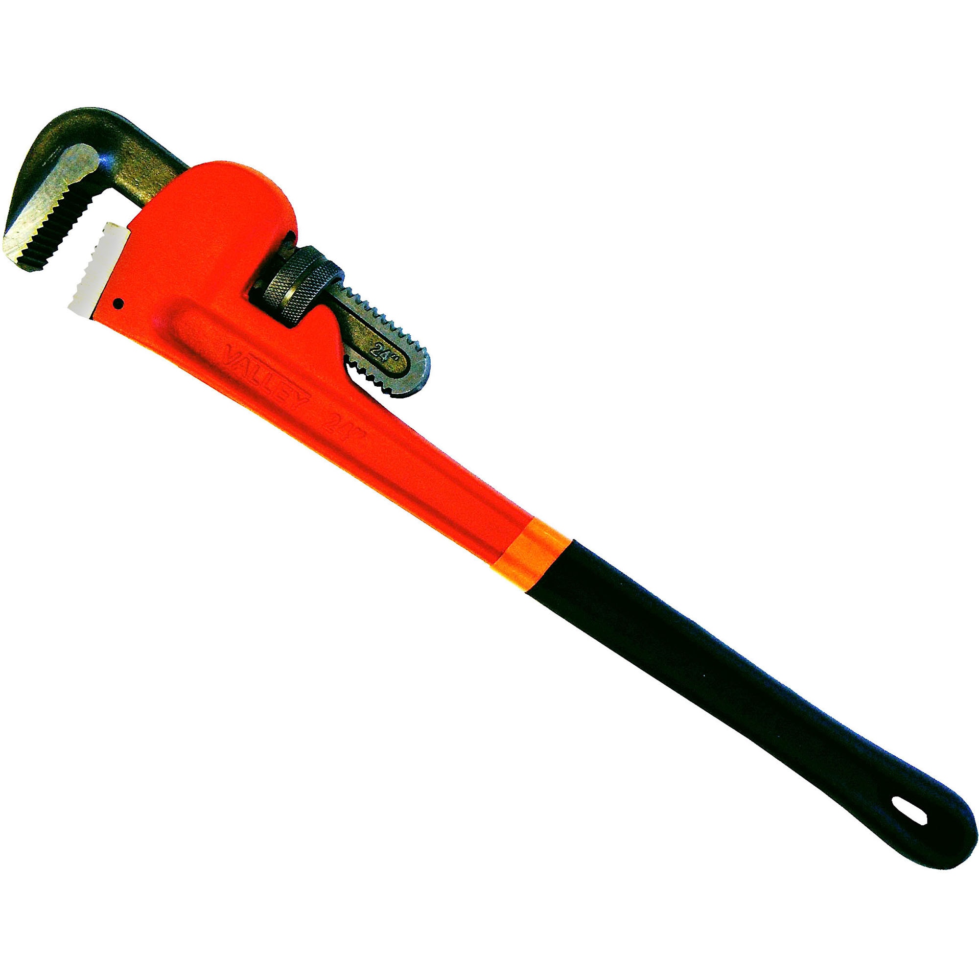 Valley 24 Inch Heavy Duty Pipe Wrench Steel Jaws Matte Grip #22724