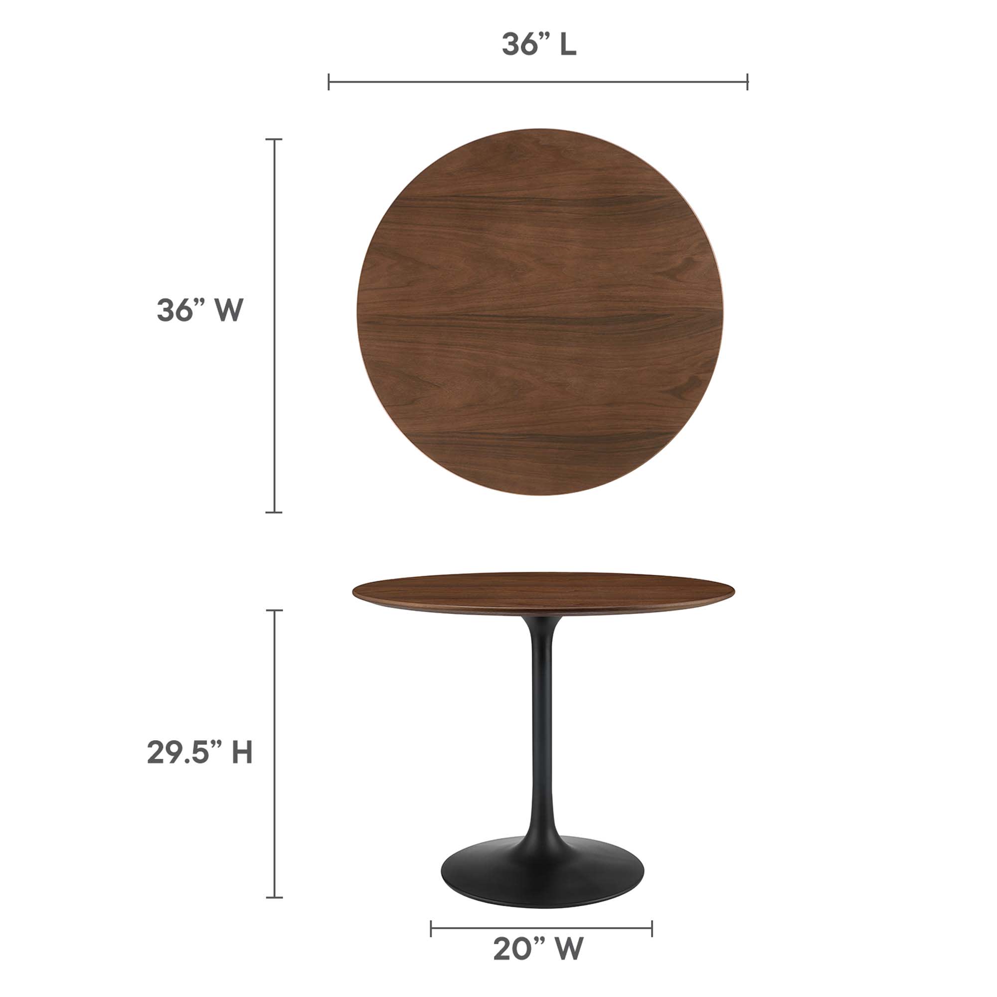 Modway EEI-3519-BLK-WAL Dining-Tables - View #3