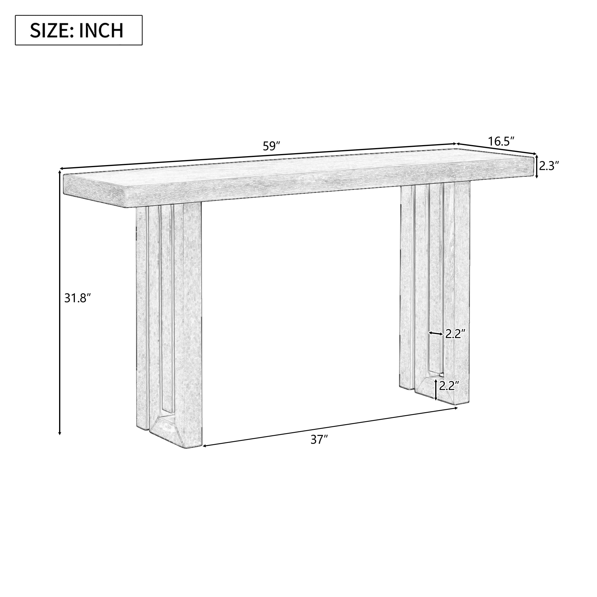 LOVMOR SF-W-N711P170550V Console-Sofa-Tables - View #9