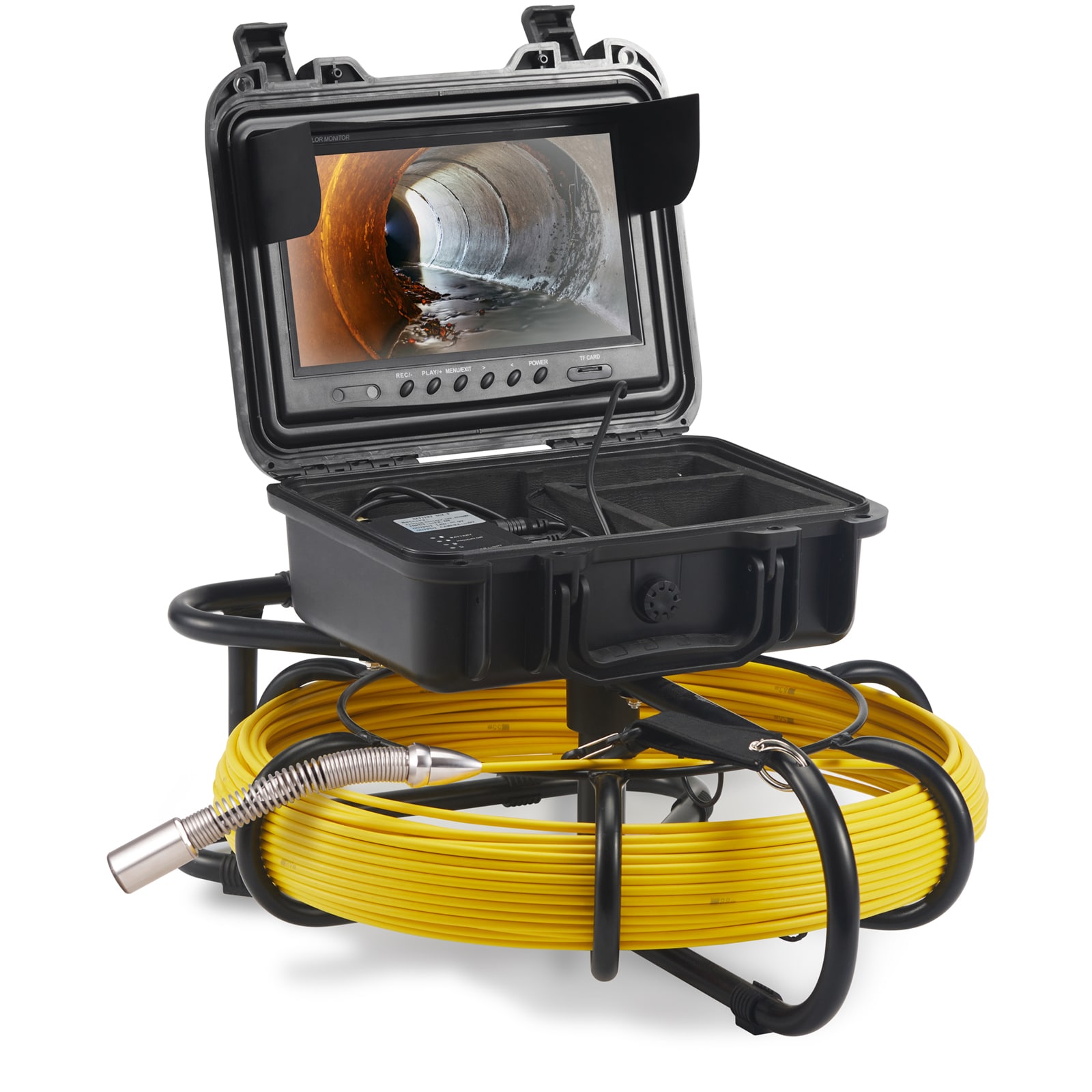 VEVOR Sewer Camera Pipe Inspection Camera 9-inch 720p Screen Pipe Camera  165 ft in the Inspection Cameras department at