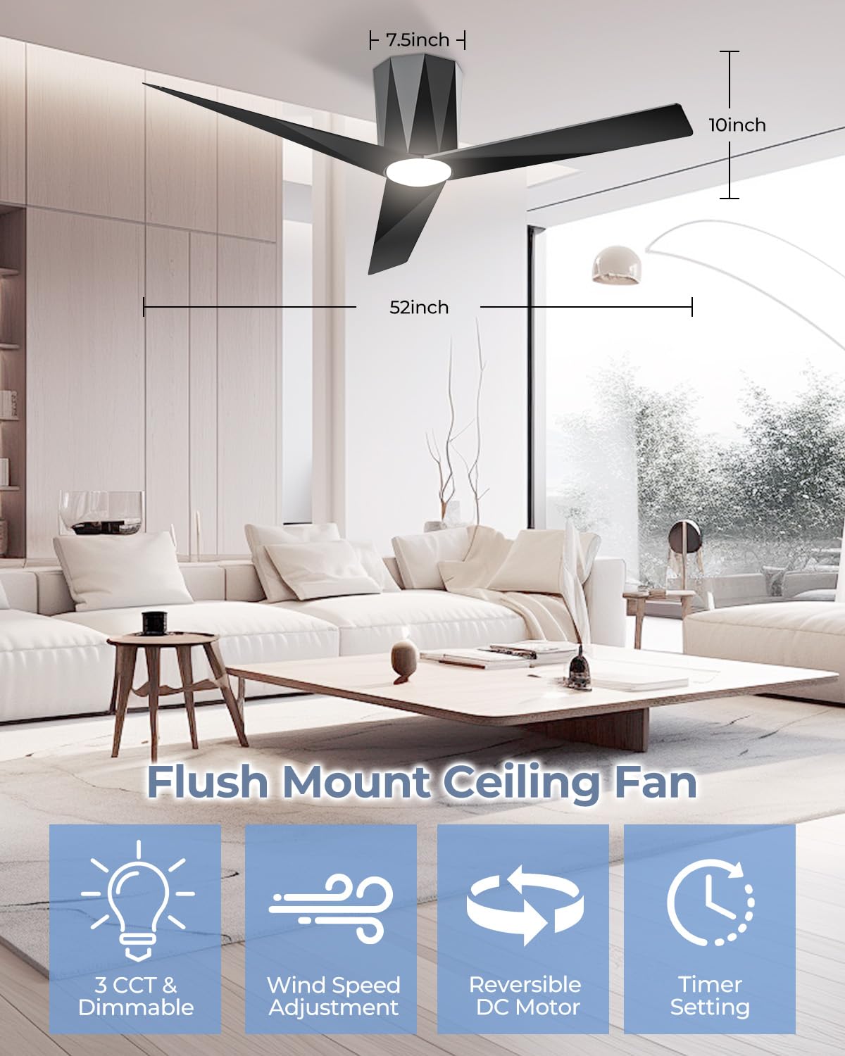 TALOYA TLY-ZT-BK-X52 Ceiling-Fans - View #2