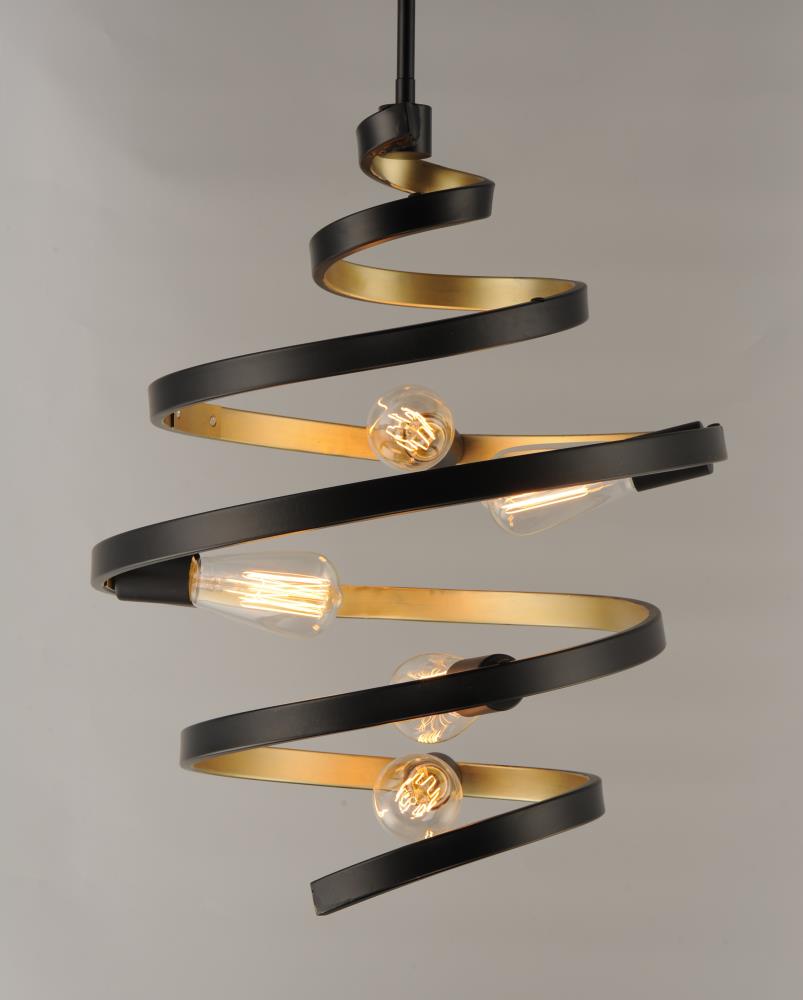 Maxim Lighting Twister 60-Light Black/Gold Modern/Contemporary Clear ...