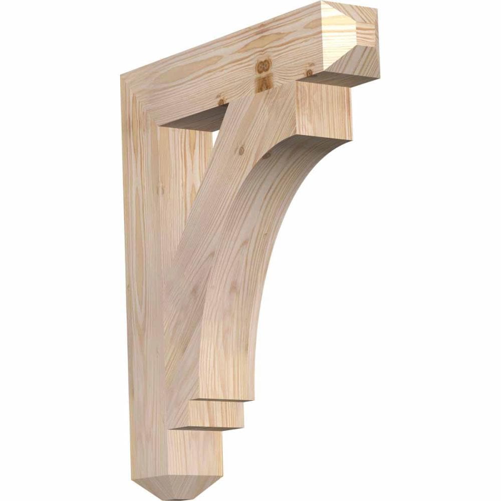 Ekena Millwork BKT04X20X24IMP04SDF Imperial craftsman smooth 3-1/2-in x 20-in x 24-in Douglas fir Brown Wood Standard bracket