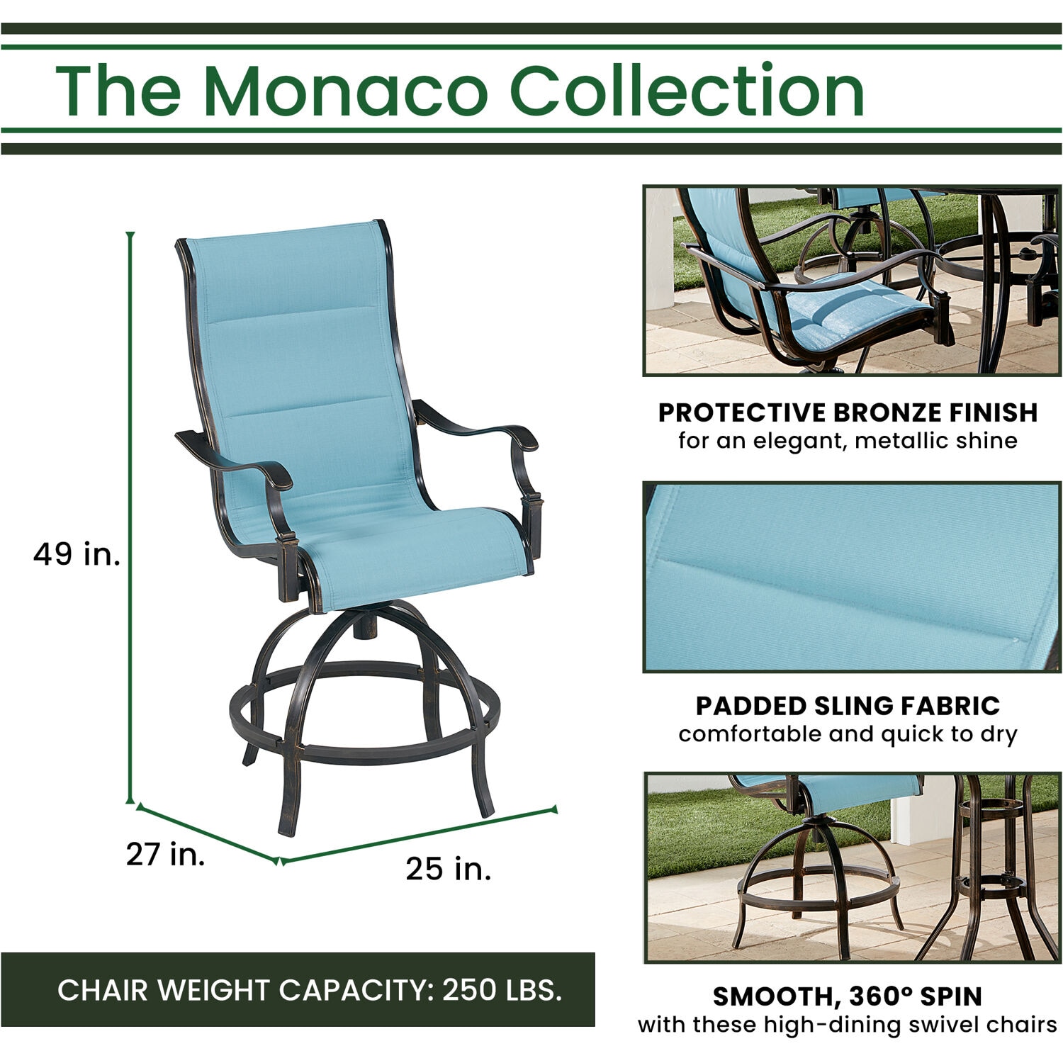 Hanover MONDN5PCPDBRC-SU-B Patio-Dining-Sets - View #3