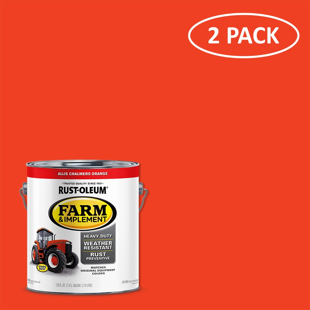 Rust-Oleum 280176SOS Gloss Gloss Allis Chalmers Orange Exterior Oil-based Industrial Enamel Paint ( 1-gallon )