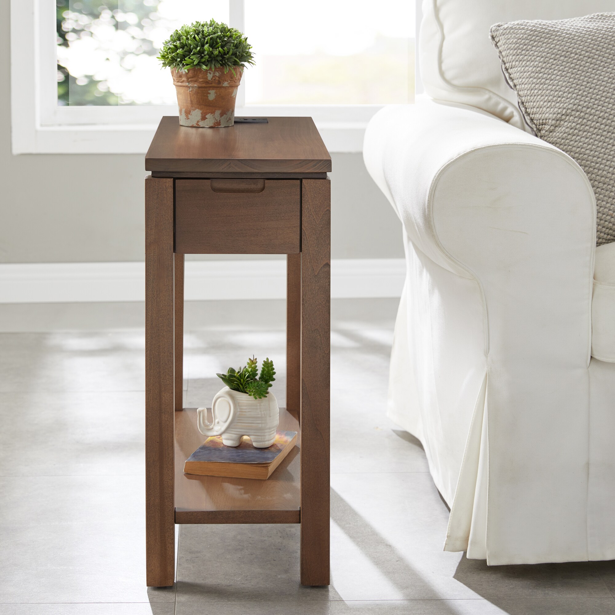 Leick Home Cade with USB C Fast Charging 10 in W x 24 in H Aged